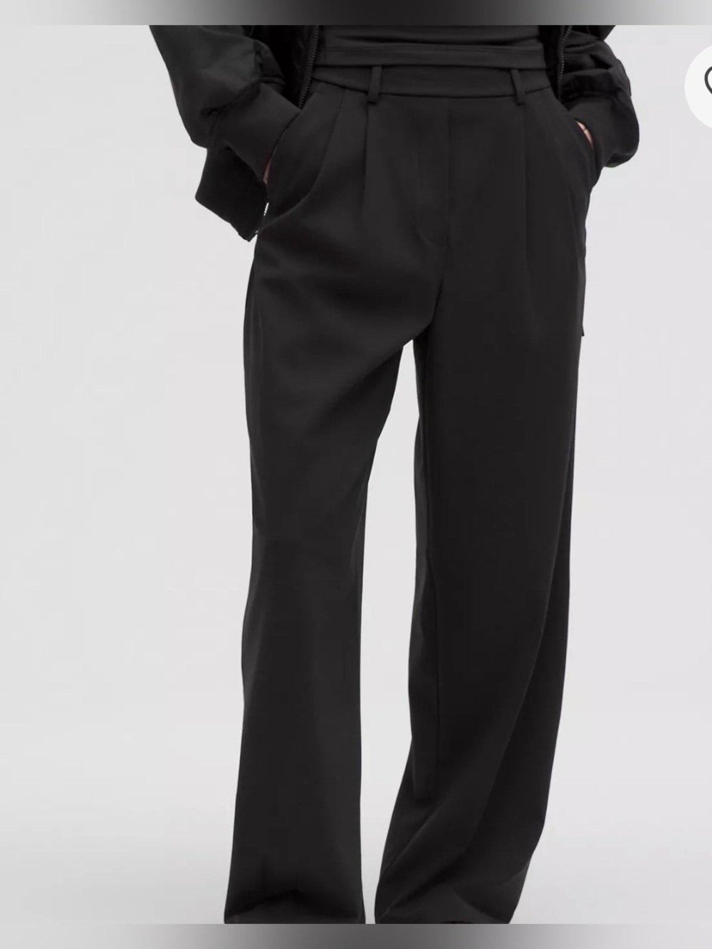 Lululemon Daydrift Black High-Waist Wide-Leg Pull OnTrousers